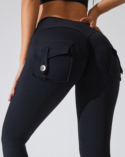 ZASUWA Female Pocket Scrunch Bum Cargo Leggings