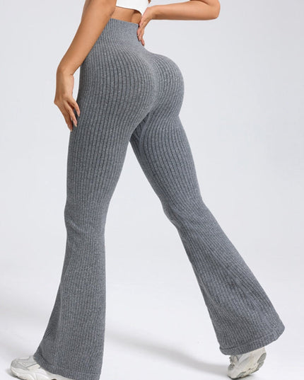 ZASUWA Female Ribbed Flare High-rise Leggings