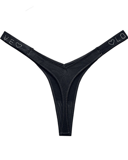 ZASUWA Female Sparkling Diamond Ice-silk Sports Panties