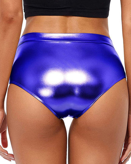 ZASUWA Female Glossy Faux Leather Hot Gym Booty Shorts