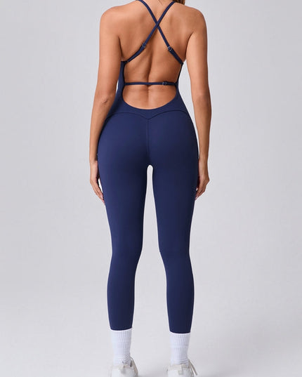 ZASUWA Female Cross Back Adjustable Strap Jumpsuit