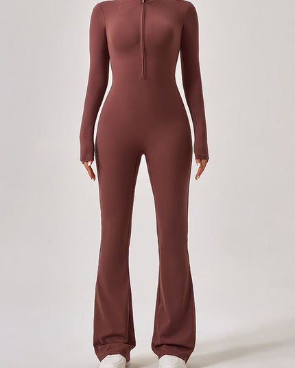 ZASUWA Female Zipper Flare Jumpsuit