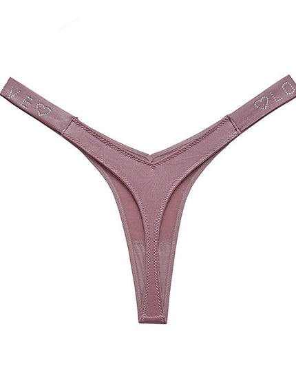 ZASUWA Female Sparkling Diamond Ice-silk Sports Panties