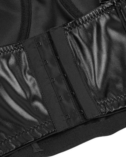 ZASUWA Female Faux Leather Roman Kont Corset Shapewear