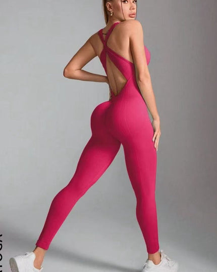ZASUWA Female Cross Back Scrunch Bum Jumpsuit