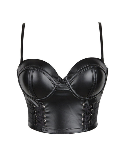 ZASUWA Female Faux Leather Roman Kont Corset Shapewear