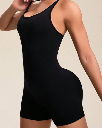 ZASUWA Female Backless Scrunch Bum Seamless Romper
