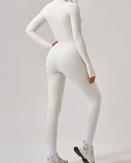 ZASUWA Female Zipper Ribbed Jumpsuit