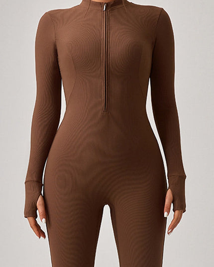 ZASUWA Female Zipper Ribbed Jumpsuit