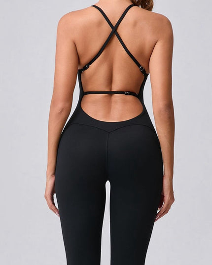 ZASUWA Female Cross Back Adjustable Strap Jumpsuit