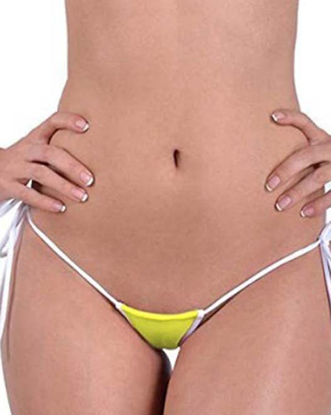 ZASUWA Female Contrast Color Lace-up T-back Panties