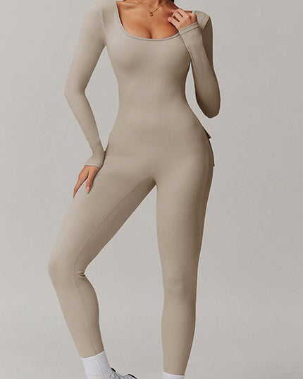 ZASUWA Female Sexy Cutout Pocket Booty Cargo Jumpsuit