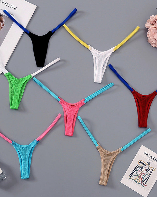 ZASUWA Female Contrast Color T-back Panties