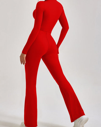 ZASUWA Female Zipper Flare Jumpsuit