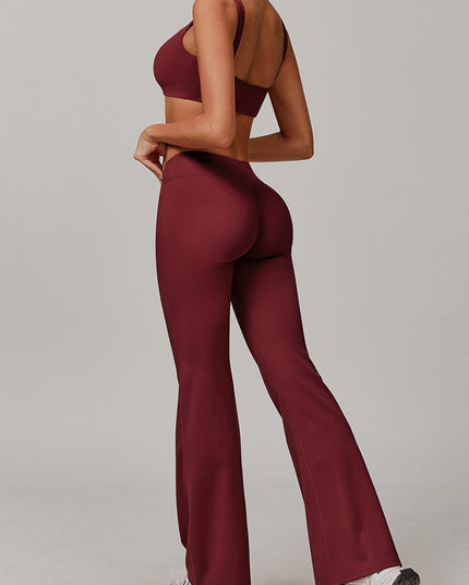 ZASUWA Female Sexy V-shape Waist Flare Leggings