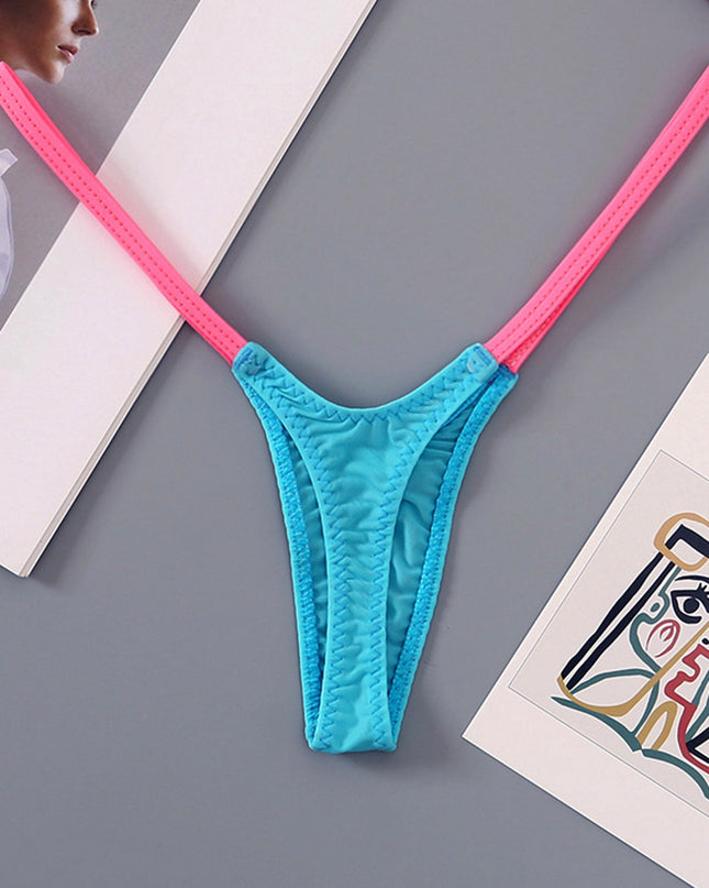 ZASUWA Female Contrast Color T-back Panties