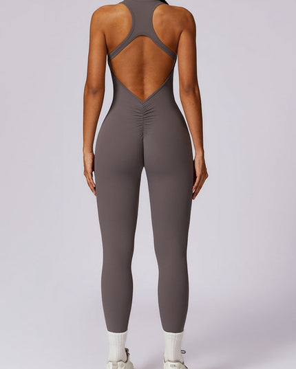 ZASUWA Female Zipper Cutout Scrunch Bum Jumpsuit