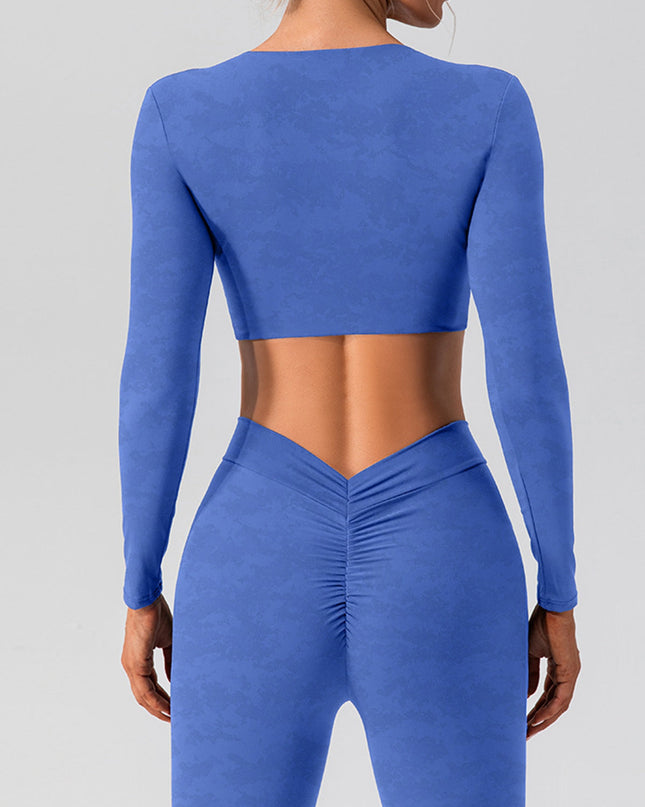 ZASUWA Female Twist Cross Back Deep V Back Tracksuits