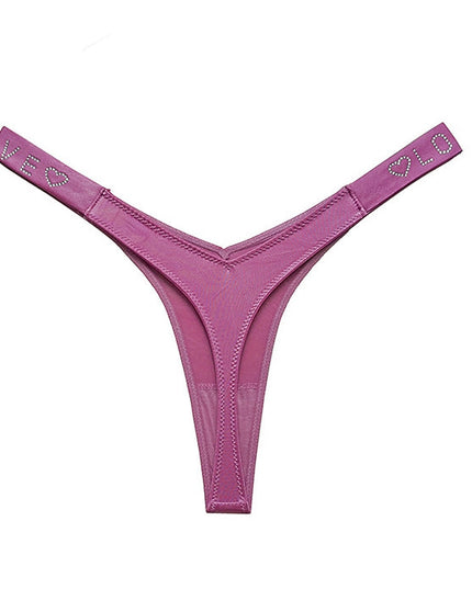 ZASUWA Female Sparkling Diamond Ice-silk Sports Panties