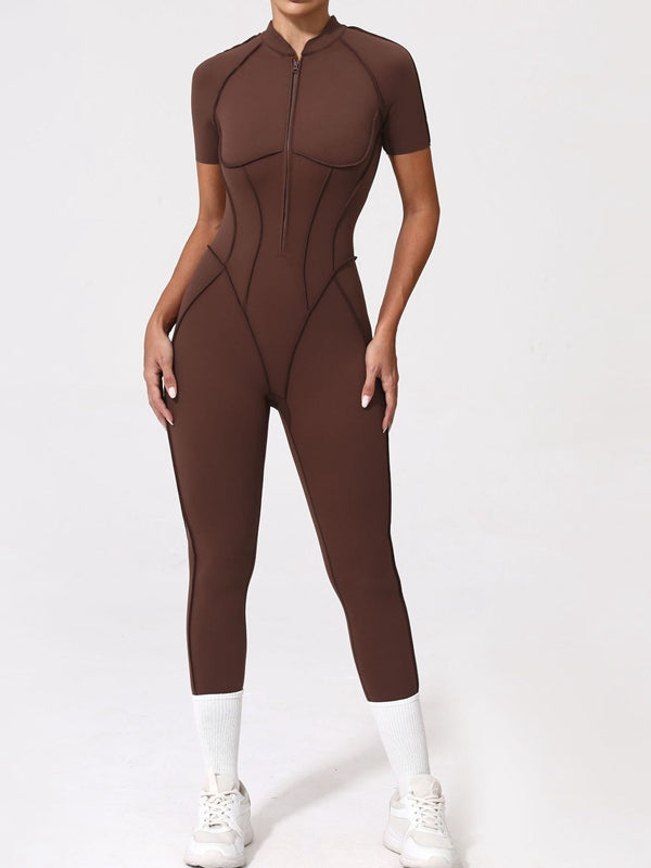 ZASUWA Female Sexy Backless Zipper Scrunch Bum Jumpsuit