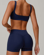Navy / S / Shorts+Bras