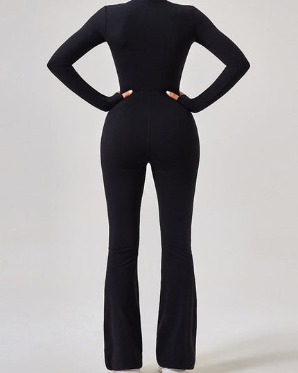 ZASUWA Female Zipper Flare Jumpsuit