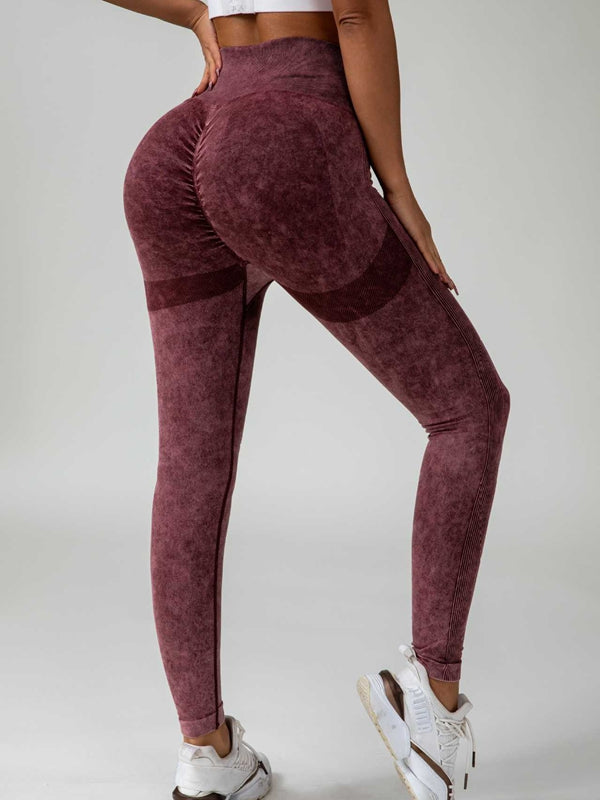 ZASUWA Female Denim Scrunch Bum High-rise Leggings