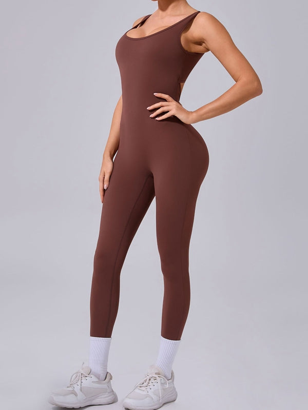 ZASUWA Female Cutout Backless Jumpsuit