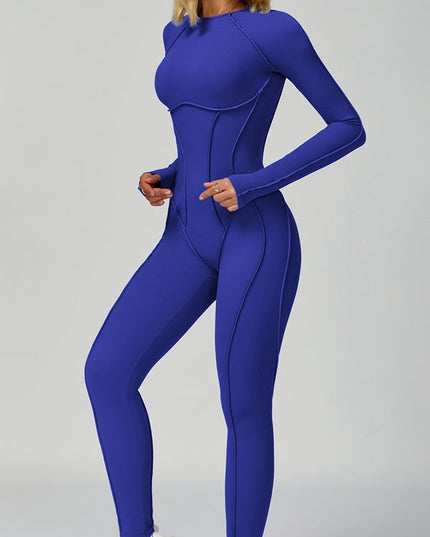 ZASUWA Female Heart Backless Long Sleeves Jumpsuit