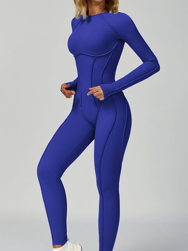 ZASUWA Female Heart Backless Long Sleeves Jumpsuit