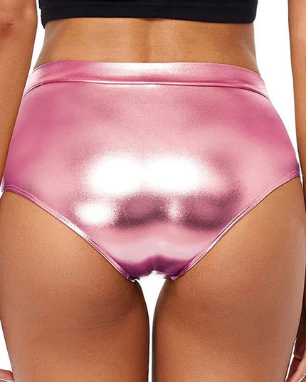 ZASUWA Female Glossy Faux Leather Hot Gym Booty Shorts