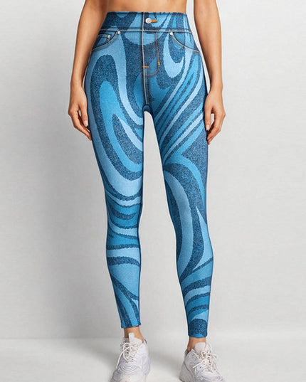 ZASUWA Female Pocket Denim Scrunch Bum Leggings