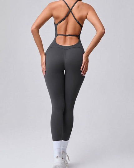 ZASUWA Female Cross Back Adjustable Strap Jumpsuit