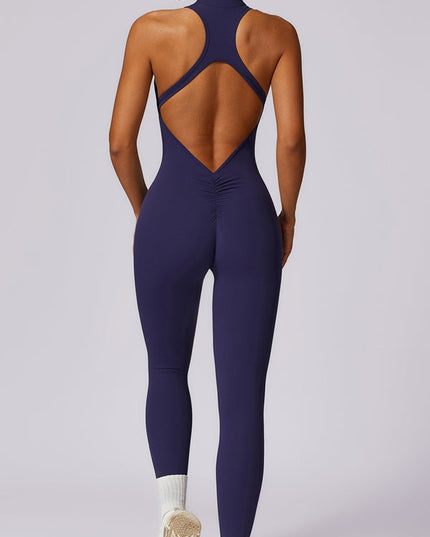 ZASUWA Female Zipper Cutout Scrunch Bum Jumpsuit