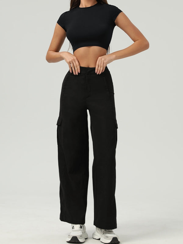 ZASUWA Female Basic Must-have Cropped Short Sleeves