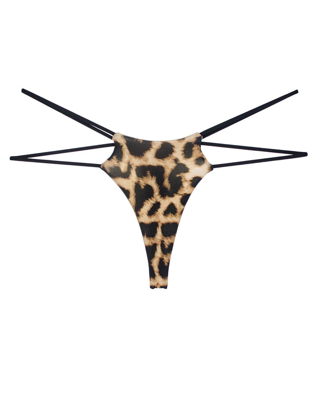 ZASUWA Female Unique Double Girdle Leopard Sports Panties