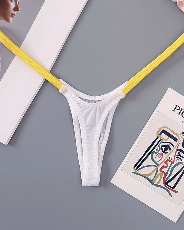 ZASUWA Female Contrast Color T-back Panties