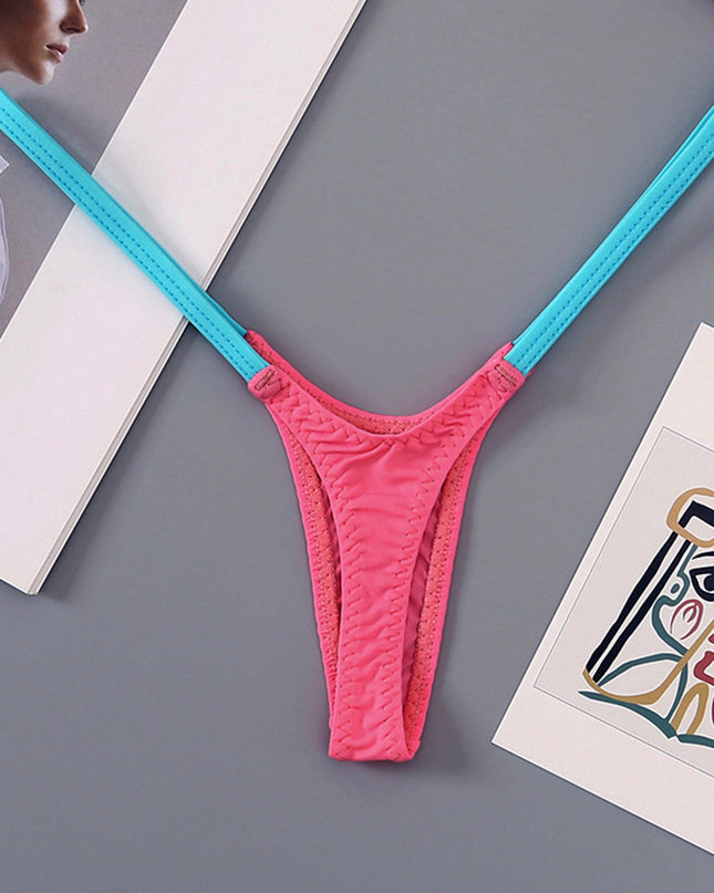 ZASUWA Female Contrast Color T-back Panties