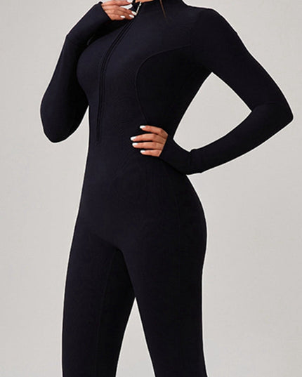 ZASUWA Female Zipper Ribbed Jumpsuit
