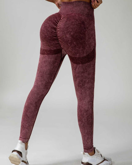 ZASUWA Female Denim Scrunch Bum High-rise Leggings