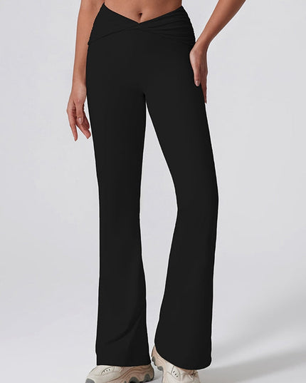ZASUWA Female Twist Flare Hip-lift Leggings