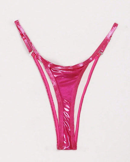 ZASUWA Female Glossy PU T-back Panties