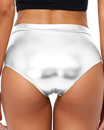 ZASUWA Female Glossy Faux Leather Hot Gym Booty Shorts