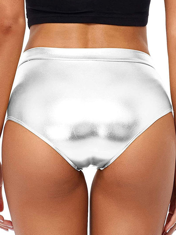 ZASUWA Female Glossy Faux Leather Hot Gym Booty Shorts