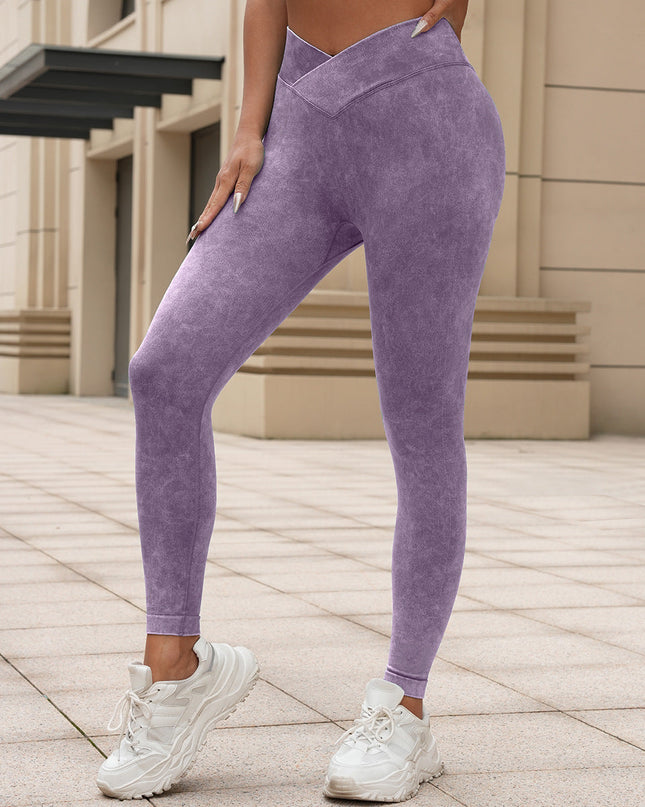 ZASUWA Female Denim Scrunch Bum High-rise Leggings