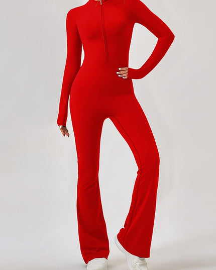 ZASUWA Female Zipper Flare Jumpsuit