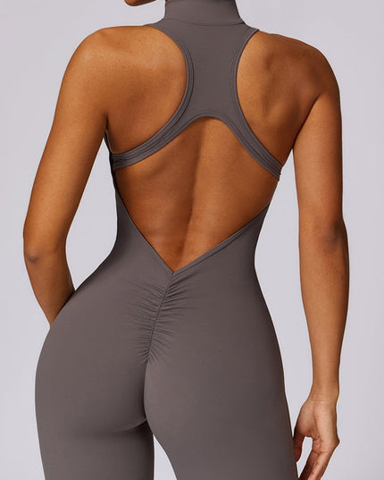 ZASUWA Female Zipper Cutout Scrunch Bum Jumpsuit