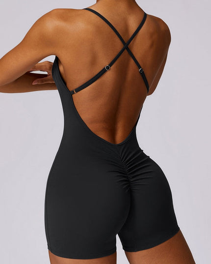 ZASUWA Female Cross Back Scrunch Bum Romper