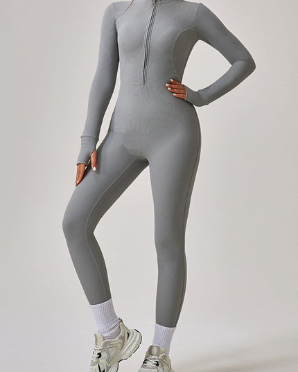 ZASUWA Female Zipper Ribbed Jumpsuit
