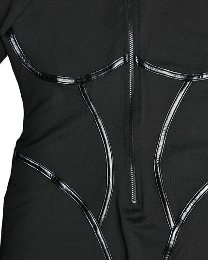 ZASUWA Female Trendy Zipper Peach Booty Romper